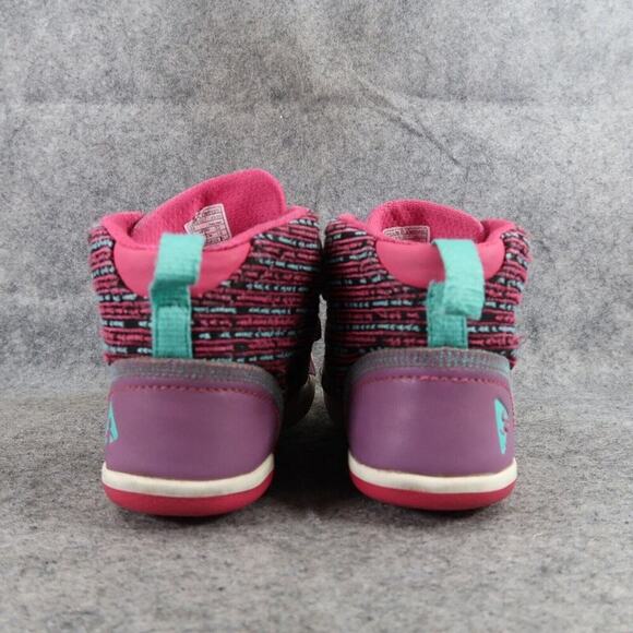 Plae Shoes Kids 1 Sneaker Hi Top Leather Knit Double Strap Active Max Purple - Picture 6 of 14